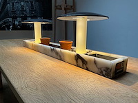 Hutten - halfhoge tafel met marmeren opbouw & verlichting - afbeelding 7 van  7