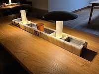 Hutten - halfhoge tafel met marmeren opbouw & verlichting - afbeelding 3 van  4