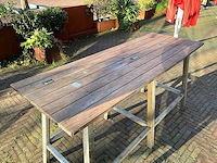 Hutten - hardhouten hoge terrastafel (2x) - afbeelding 3 van  7