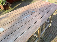 Hutten - hardhouten hoge terrastafel (2x) - afbeelding 5 van  7
