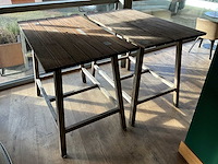 Hutten - hardhouten hoge terrastafel (2x) - afbeelding 1 van  3