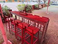 Hutten - hardhouten hoge terrastafel (2x) - afbeelding 1 van  5