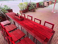 Hutten - hardhouten hoge terrastafel (2x) - afbeelding 2 van  5