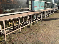 Hutten - hardhouten hoge terrastafel (2x) - afbeelding 8 van  8