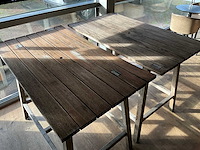 Hutten - hardhouten hoge terrastafel (2x) - afbeelding 2 van  3