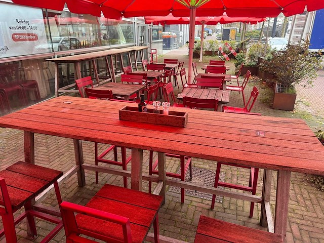 Hutten - hardhouten hoge terrastafel - afbeelding 3 van  9