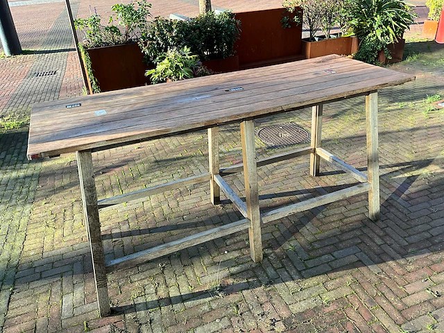 Hutten - hardhouten hoge terrastafel - afbeelding 4 van  9