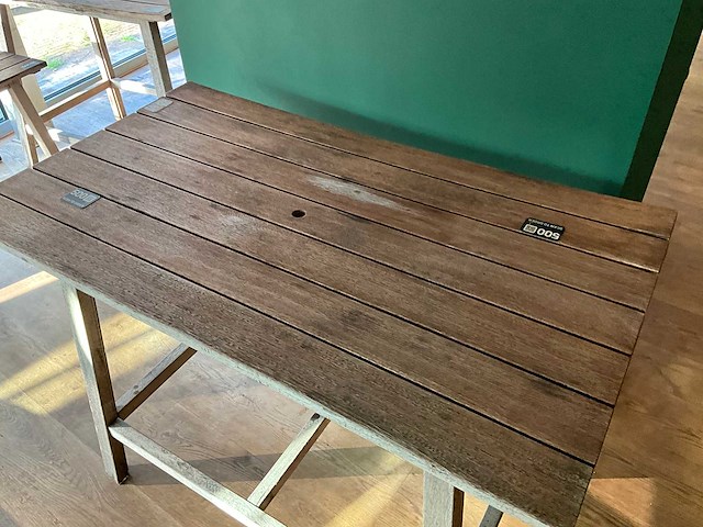 Hutten - hardhouten hoge terrastafel - afbeelding 3 van  3