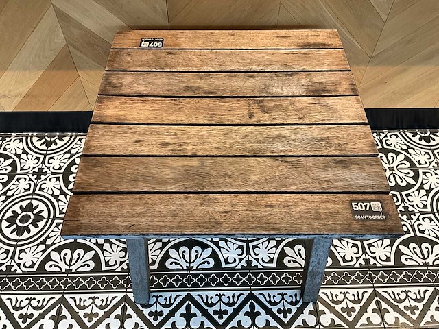 Hutten - hardhouten terrastafel (2x) - afbeelding 7 van  8