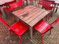 Hutten - hardhouten terrastafel (4x) - afbeelding 1 van  7