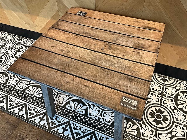 Hutten - hardhouten terrastafel (4x) - afbeelding 4 van  8