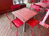 Hutten - hardhouten terrastafel (6x) - afbeelding 1 van  7