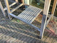 Hutten - hardhouten terrastafel met "boomgat" (2x) - afbeelding 2 van  3