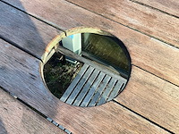 Hutten - hardhouten terrastafel met "boomgat" (2x) - afbeelding 3 van  3