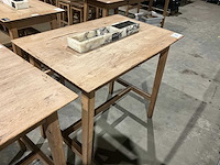 Hutten - houten bartafel (2x) - afbeelding 1 van  3