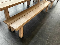 Hutten - houten tafel met 2 banken - afbeelding 3 van  5