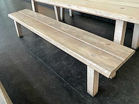 Hutten - houten tafel met 2 banken - afbeelding 3 van  5