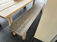 Hutten - houten tafel met 2 banken - afbeelding 5 van  5
