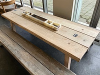 Hutten - houten tafel met 2 banken - afbeelding 4 van  5