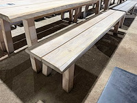 Hutten - houten tafel met 2 banken - afbeelding 6 van  6