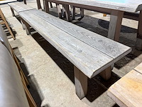 Hutten - houten tafel met 2 banken - afbeelding 4 van  7