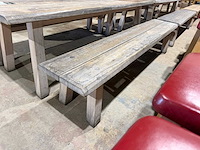 Hutten - houten tafel met 2 banken - afbeelding 5 van  7