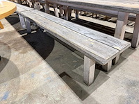 Hutten - houten tafel met 2 banken - afbeelding 6 van  7