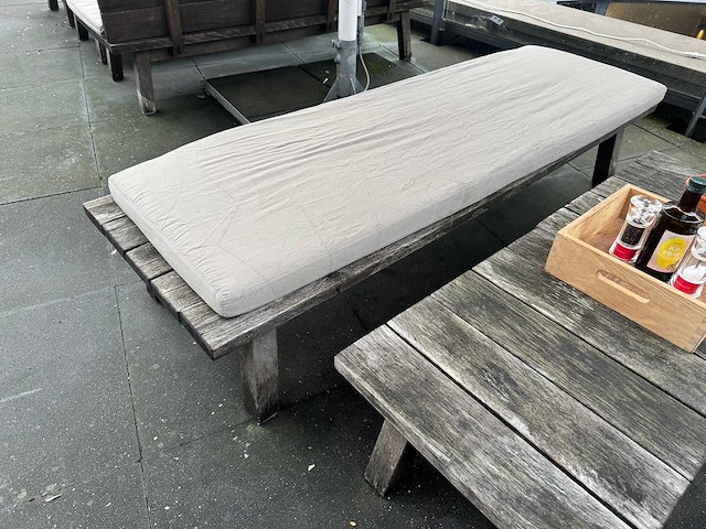 Hutten - houten terrasbank (2x) - afbeelding 3 van  5