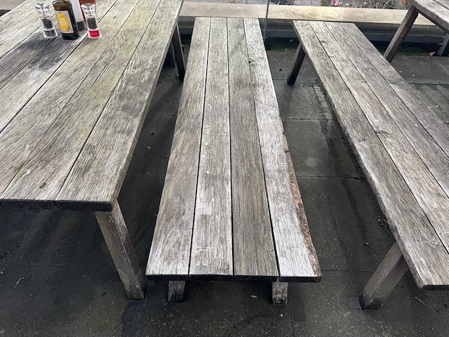 Hutten - houten terrasbank (2x) - afbeelding 3 van  6