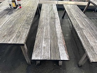 Hutten - houten terrasbank (2x) - afbeelding 3 van  6