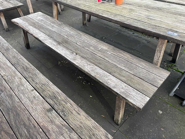 Hutten - houten terrasbank (2x) - afbeelding 4 van  6