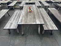 Hutten - houten terrasbank (2x) - afbeelding 1 van  5