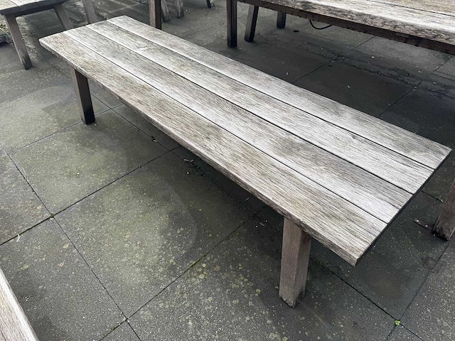 Hutten - houten terrasbank (2x) - afbeelding 5 van  5