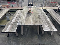 Hutten - houten terrasbank (2x) - afbeelding 1 van  5