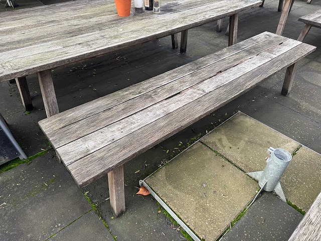 Hutten - houten terrasbank (2x) - afbeelding 5 van  5