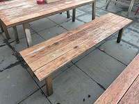 Hutten - houten terrasbank (2x) - afbeelding 1 van  10