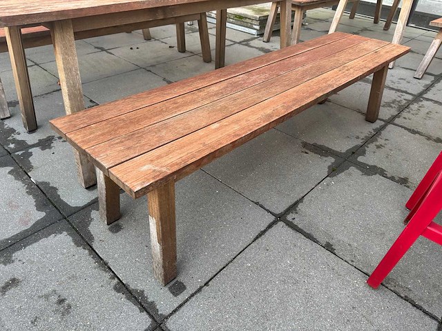 Hutten - houten terrasbank (2x) - afbeelding 5 van  10