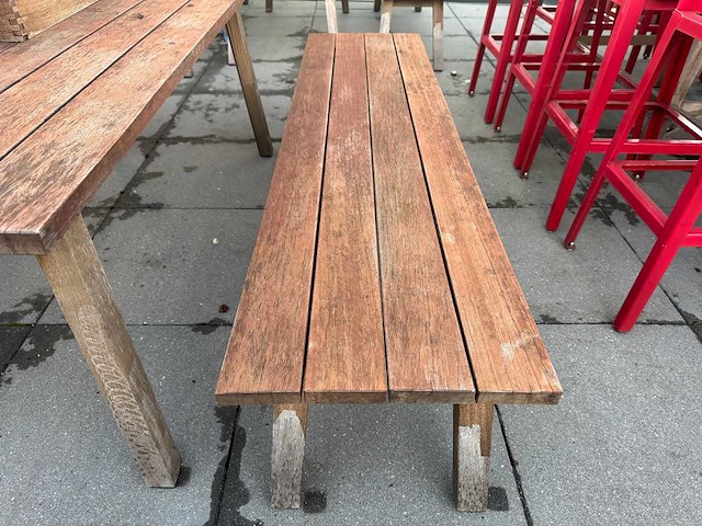 Hutten - houten terrasbank (2x) - afbeelding 6 van  10