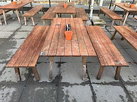 Hutten - houten terrasbank (2x) - afbeelding 1 van  5