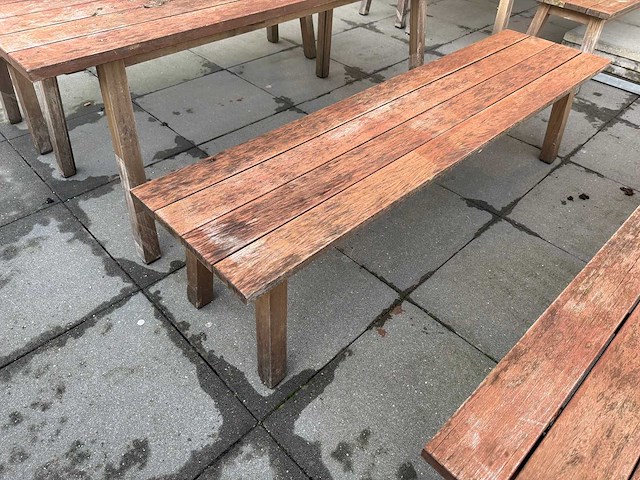 Hutten - houten terrasbank (2x) - afbeelding 2 van  5