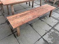 Hutten - houten terrasbank (2x) - afbeelding 4 van  5