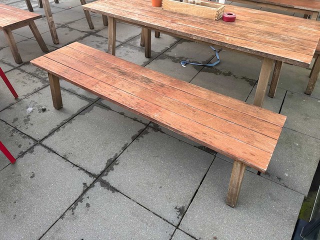 Hutten - houten terrasbank (2x) - afbeelding 3 van  6