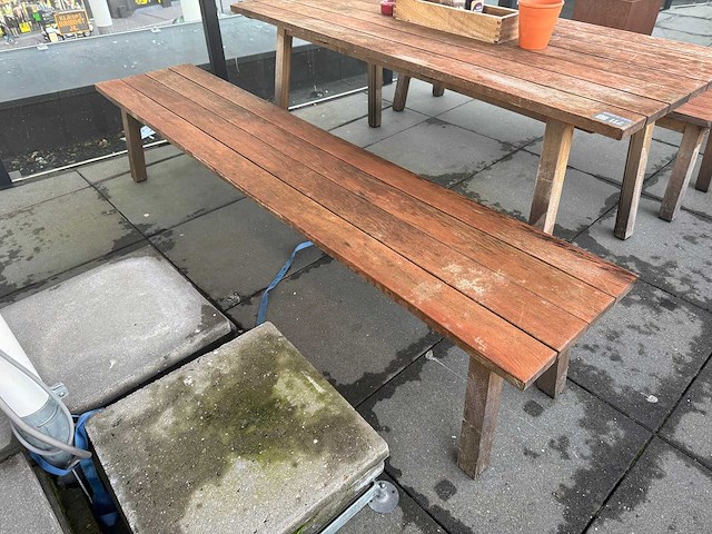 Hutten - houten terrasbank (2x) - afbeelding 4 van  6