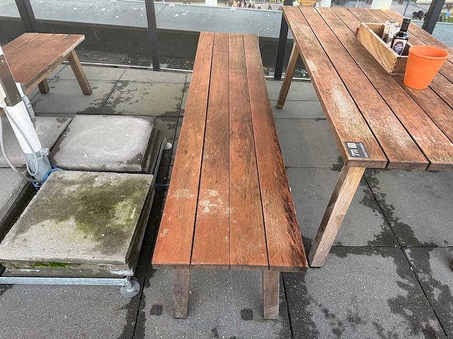 Hutten - houten terrasbank (2x) - afbeelding 5 van  6