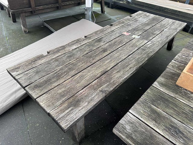 Hutten - houten terrasbank (2x) - afbeelding 5 van  5