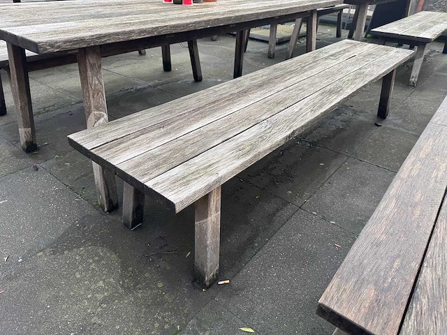Hutten - houten terrasbank (2x) - afbeelding 2 van  5