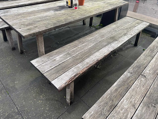 Hutten - houten terrasbank (2x) - afbeelding 2 van  6
