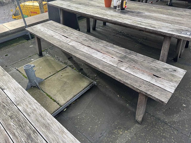 Hutten - houten terrasbank (2x) - afbeelding 5 van  6