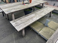 Hutten - houten terrasbank (4x) - afbeelding 3 van  3