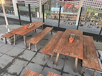 Hutten - houten terrasbank(4x) - afbeelding 1 van  9